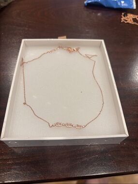 Delicate Rose Gold and Lemon Necklace